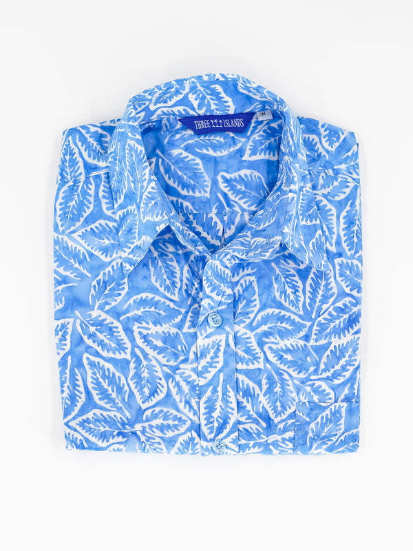 Bali Short-Sleeve Shirt in Palm Beach Blue