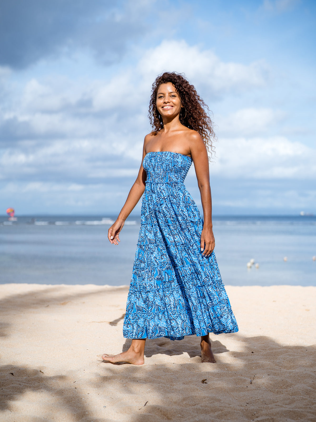 Madeira Maxi Skirt/Dress in Rum Jungle Blue – Three Islands