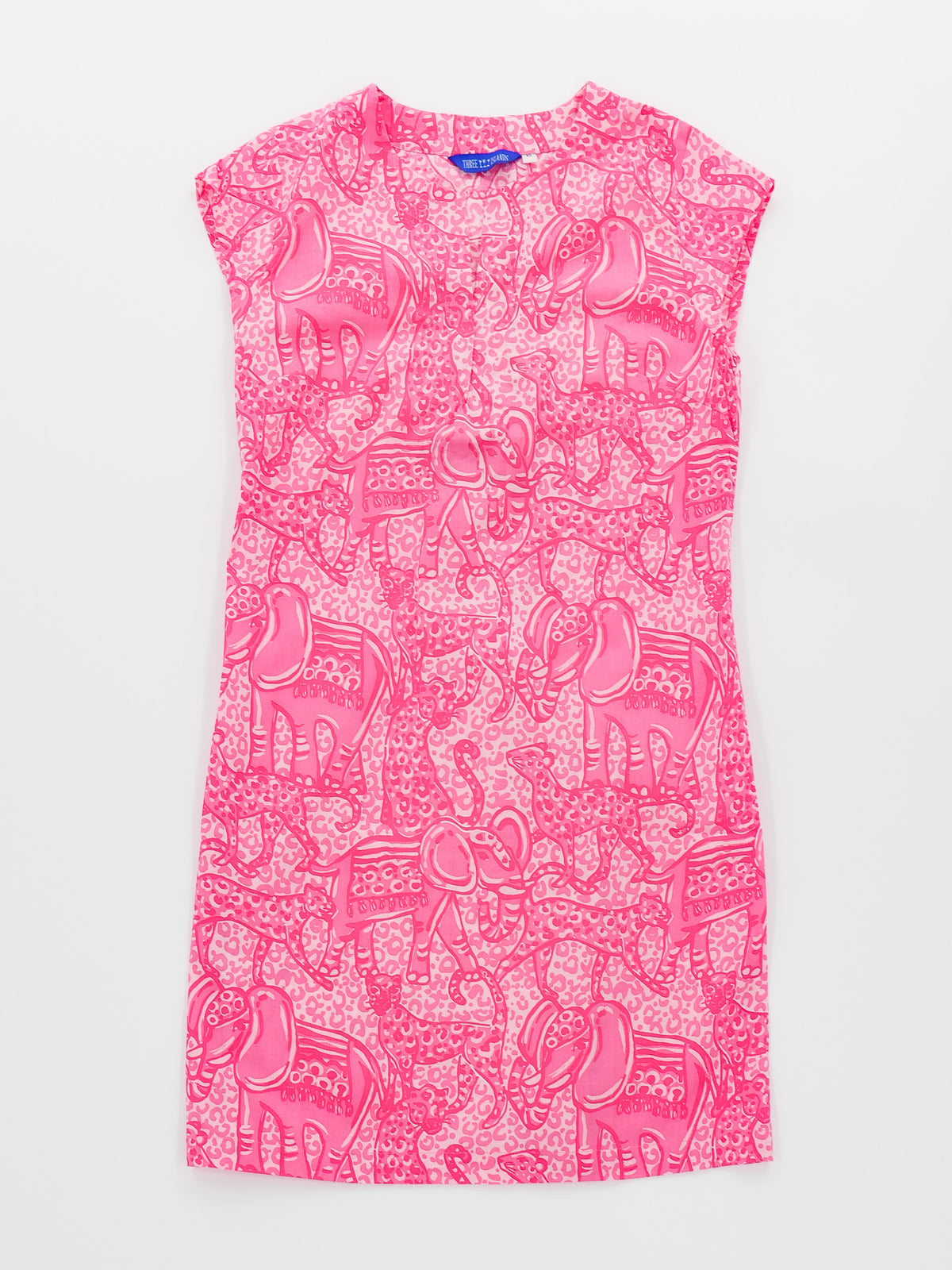 Nantucket Dress in Rum Jungle Pinks Three Islands