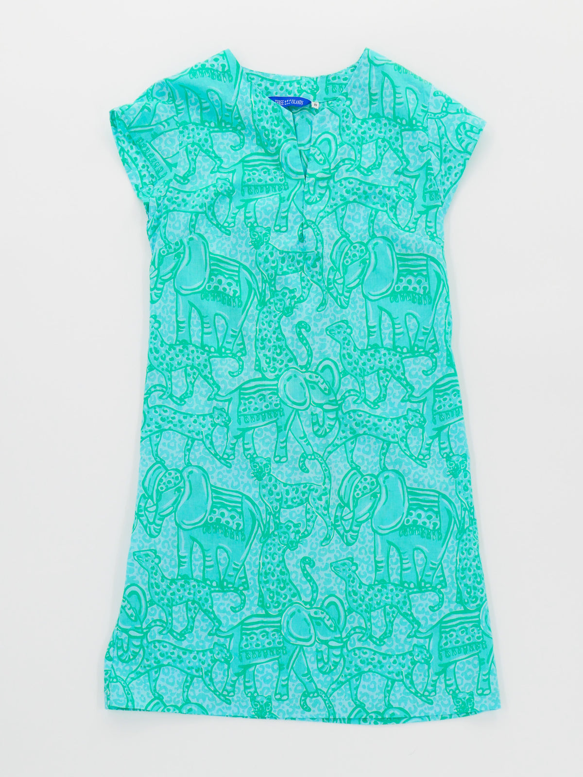 Nantucket Dress in Rum Jungle Greens Three Islands