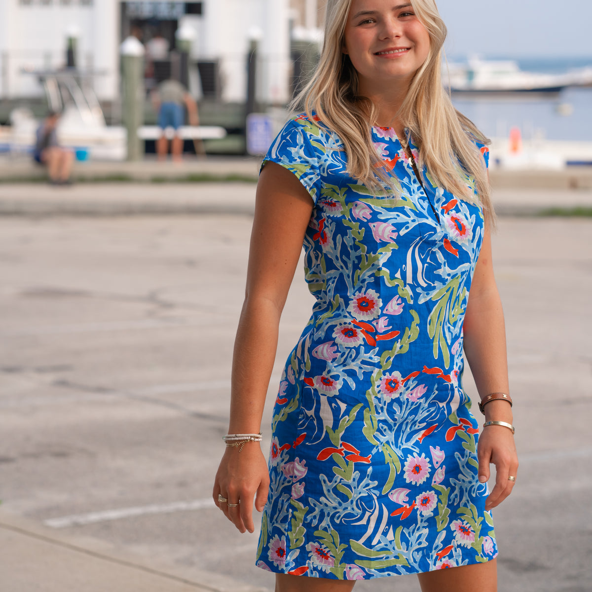 Nantucket Dress in Under The Sea – Three Islands