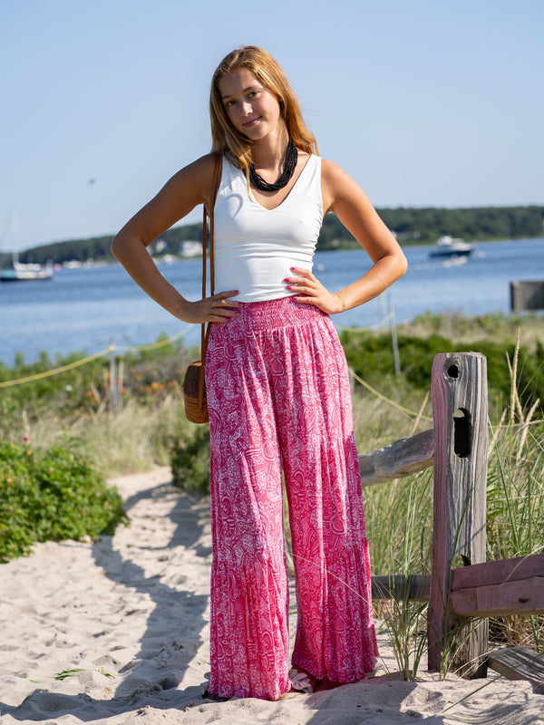 Mustique Pants in Rum Jungle Pink