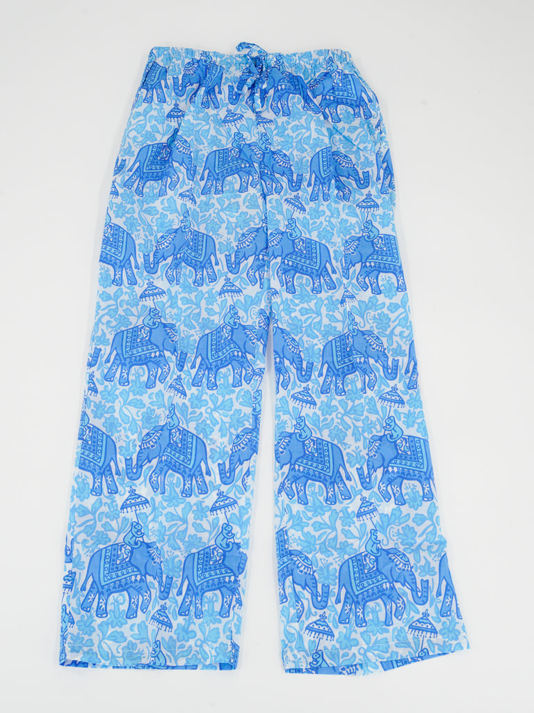 Women's Aruba House Pants in Royal Elephant Rides – Three Islands