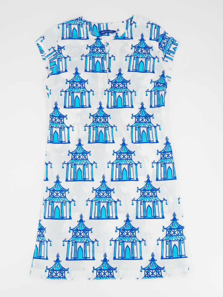 Nantucket Dress in Pagoda Blue – Three Islands